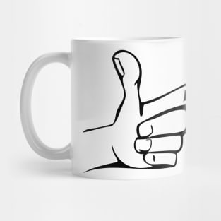 Cartoon Hand Pointing Mug